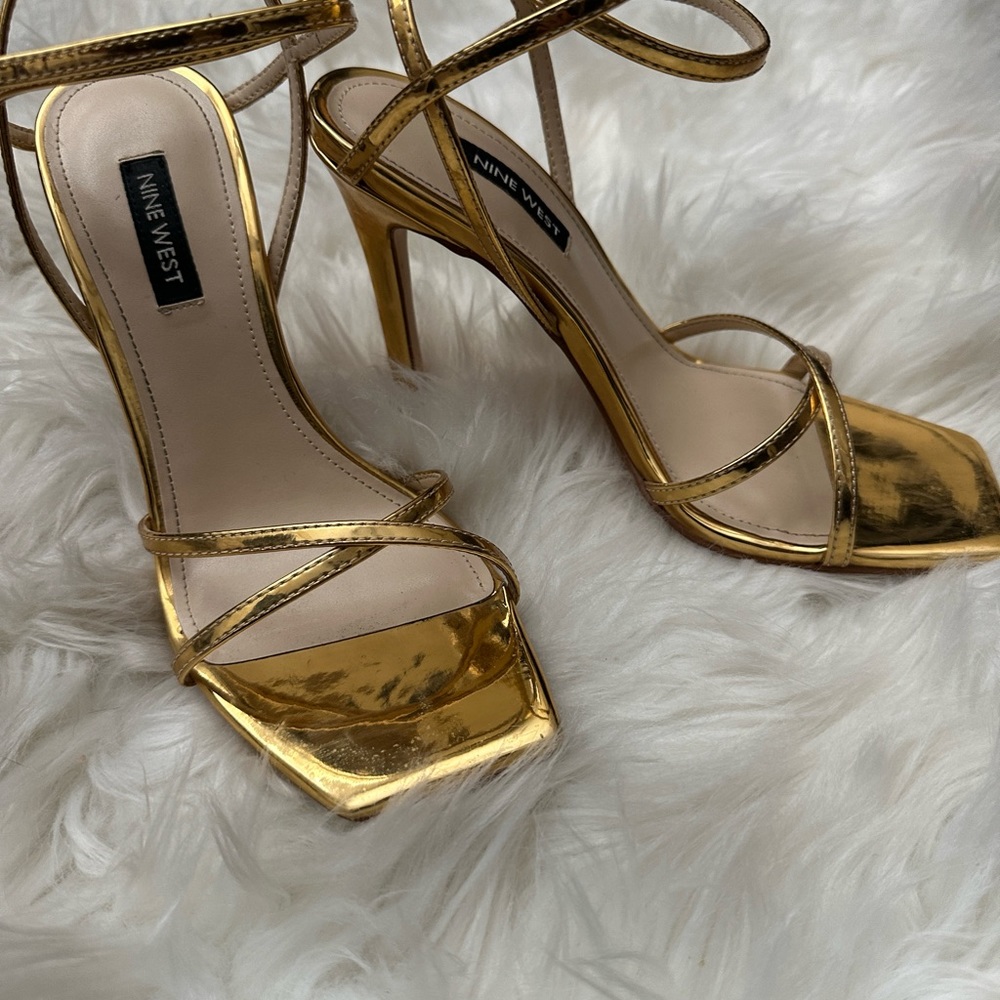 Gold Strappy heels